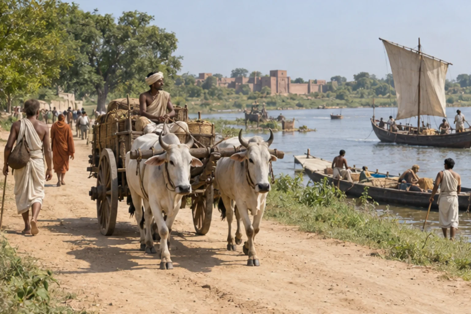 Reconstitution moderne de Monde matériel : transports et communication, Inde du Nord, Ve-IVe siècles av. J.-C. pour Sutta Nipāta: recueil ancien de discours en vers sur Prokopton42.com