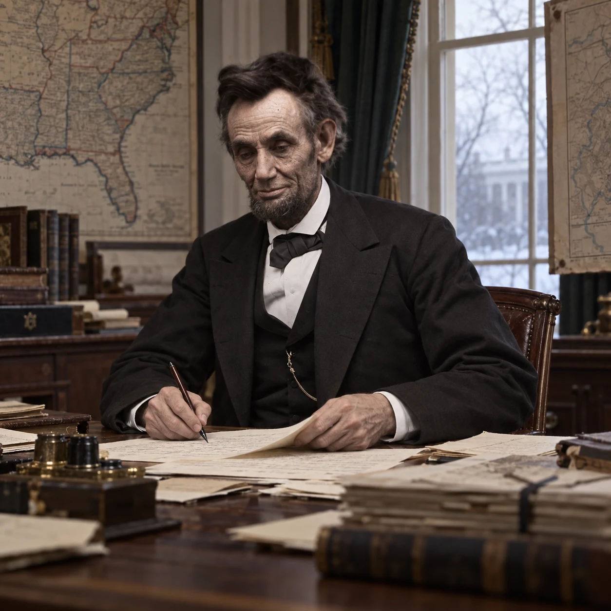 A draft under pressure · Abraham Lincoln · Prokopton42.com