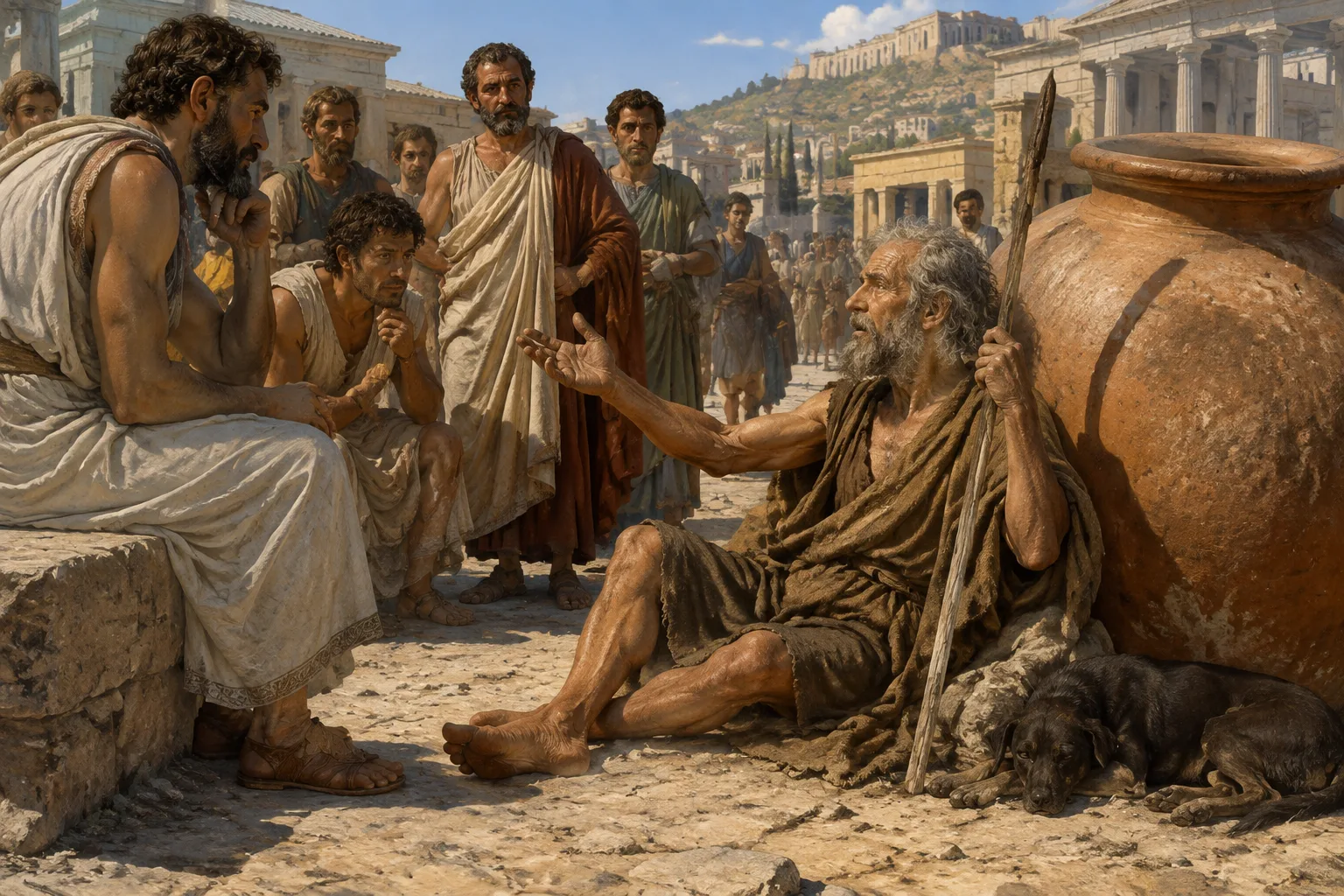 Cynic provocation in Athens · Diogenes of Sinope · Prokopton42.com