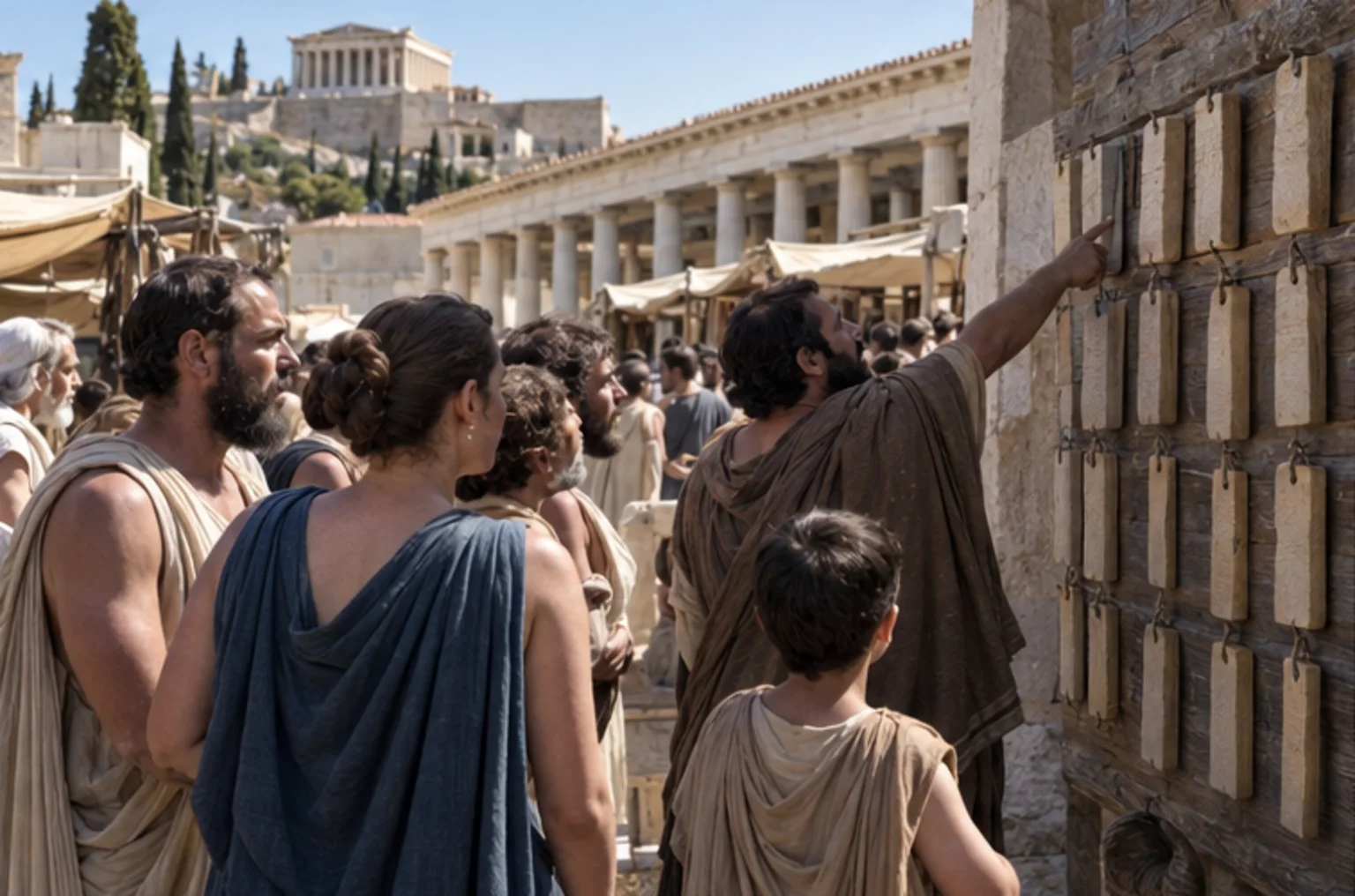 Modern reconstruction of Nearby historical landmark, 508 BCE for Socrates in Plato’s Symposium on Prokopton42.com