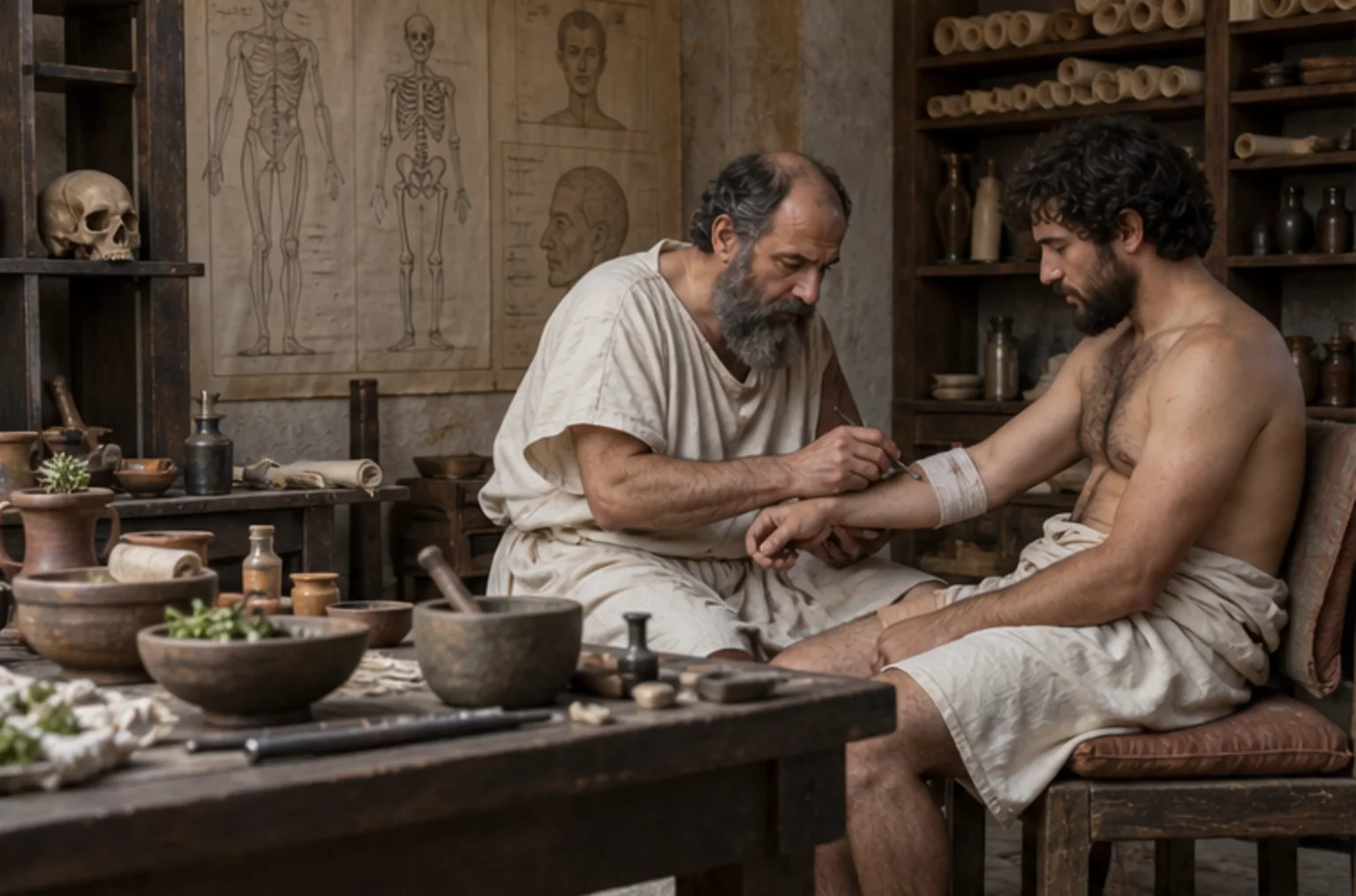 Modern reconstruction of the material world around Phaedo: Technology, science, and care