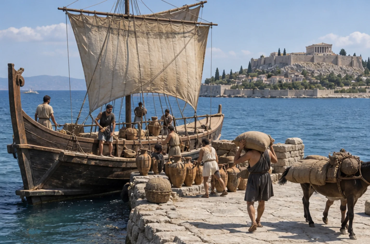 Modern reconstruction of the material world around Phaedo: Travel and communication