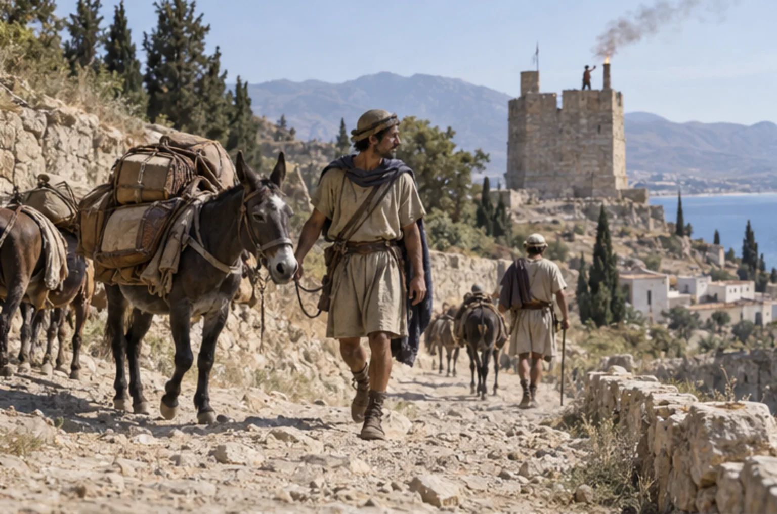 Modern reconstruction of Material world: transport and communication, 334–323 BCE for Timaeus on Prokopton42.com