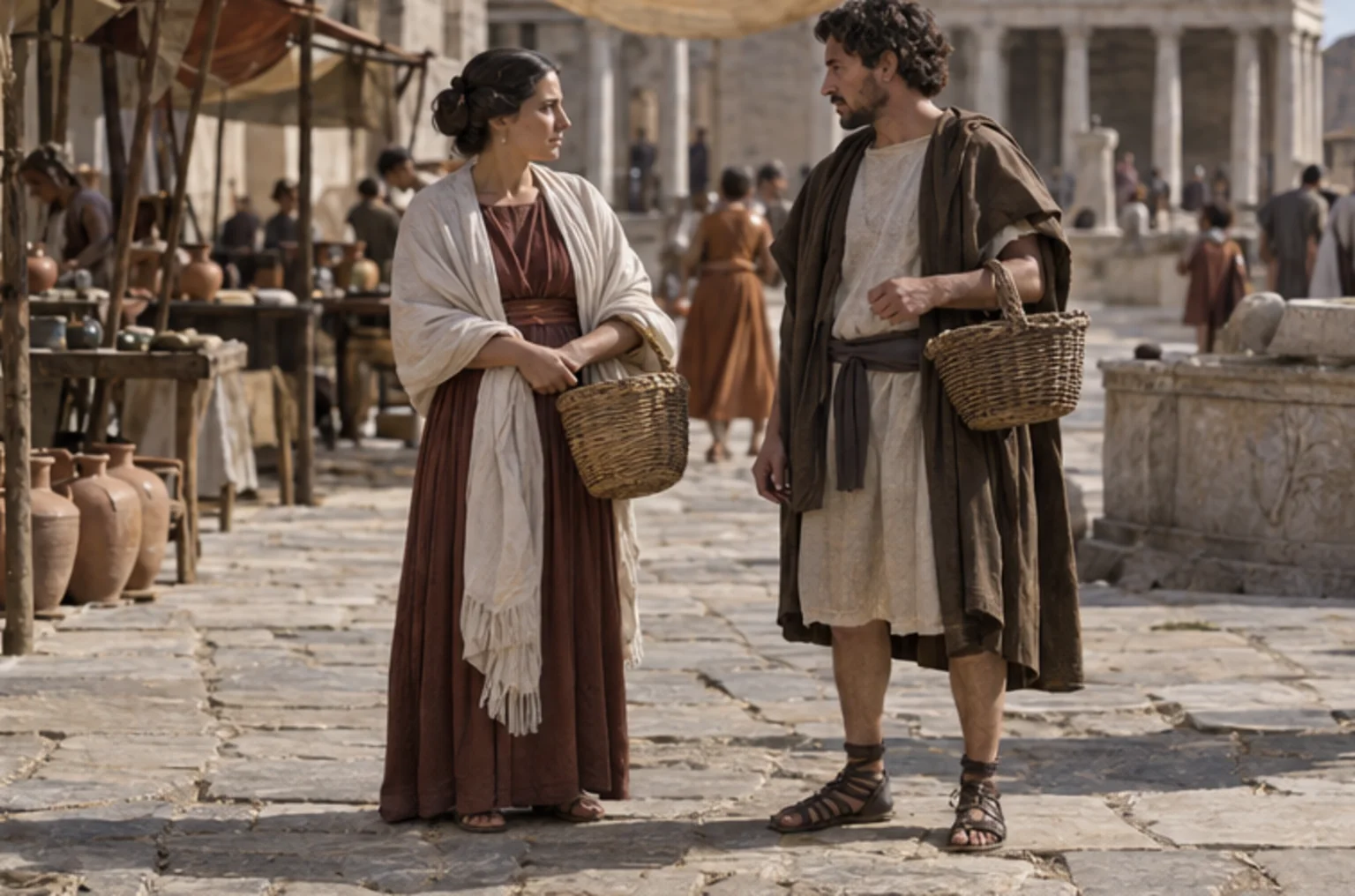 Modern reconstruction of Material world: womens mens clothing, 44 BCE for On Fate on Prokopton42.com Modern reconstruction of Material world: womens mens clothing, 44 BCE for On Fate on Prokopton42.com