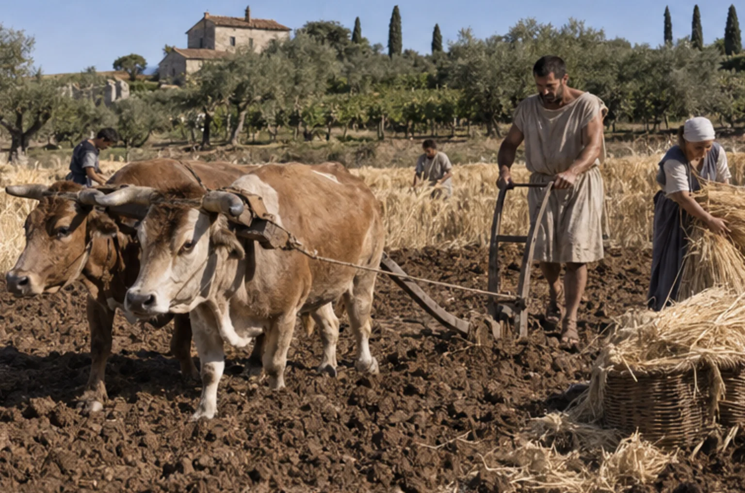 Modern reconstruction of Material world: agriculture and food, 27 BCE for How a Young Man Should Study Poetry on Prokopton42.com