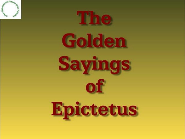 Couverture extraite du PDF de Paroles d’or d’Épictète, anthologie anglaise